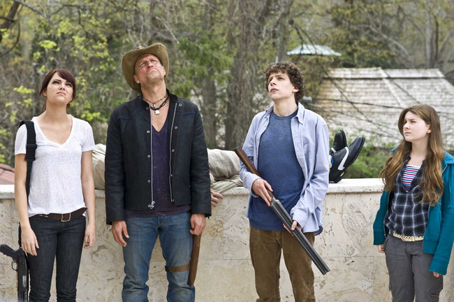 zombieland, emma stone, jesse eisenberg, komedi
